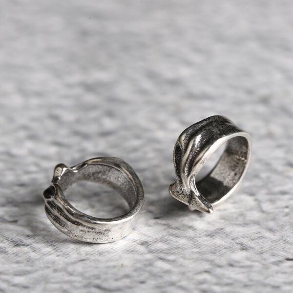 ring bead, wing pattern bead, jump ring, spacer bead, s925 sterling silver, silver bead, oxidized silver bead - Image 4