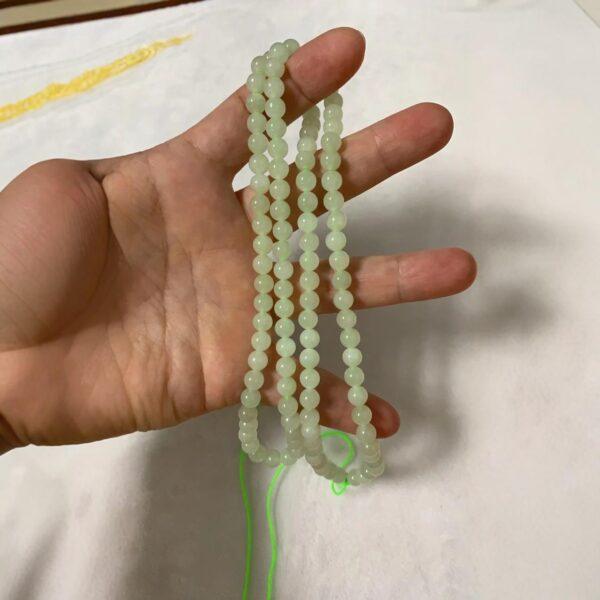 nephrite bead, round bead, whole strand bead, green bead, jade bead, high quality bead, genuine bead, natural bead - Image 4