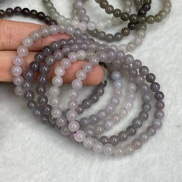 round beaded bracelet, nephrite bracelet, jade bracelet, gradient purple bracelet, genuine natural bracelet - Image 4