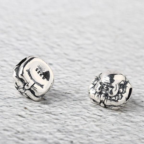 Buddha bead, spacer bead, s925 sterling silver, silver bead, oxidized silver bead - Image 4