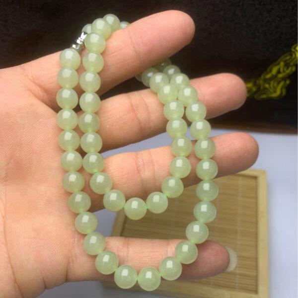 nephrite bead, round bead, whole strand bead, green bead, jade bead, high quality bead, genuine bead, natural bead - Image 5