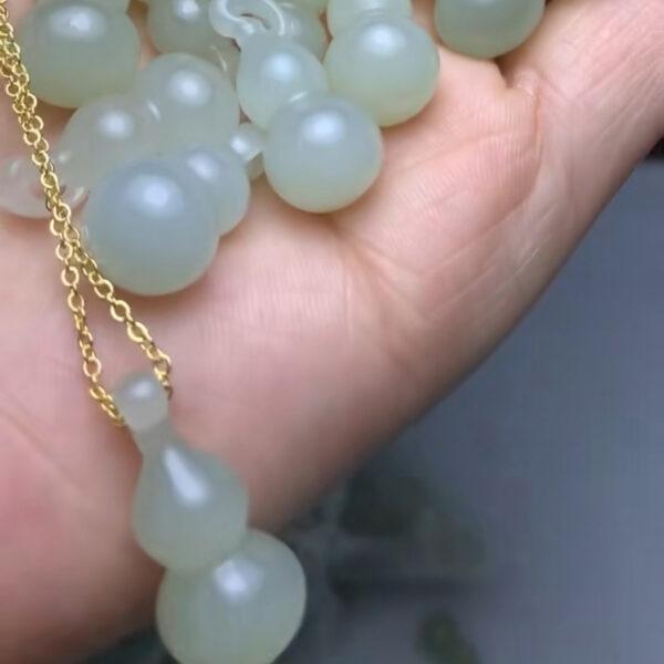 nephrite charm, gourd charm, jade charm, green bead, high quality bead, genuine bead, natural bead - Image 5