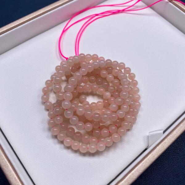 nephrite bead, round bead, whole strand bead, pink bead, jade bead, high quality bead, genuine bead, natural bead - Image 5