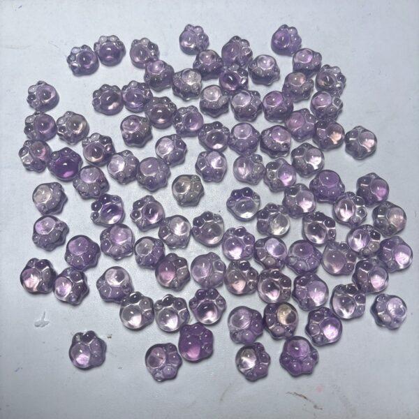 genuine natural ametrine cat paw bead, ametrine bead, purple bead, cat paw bead - Image 5