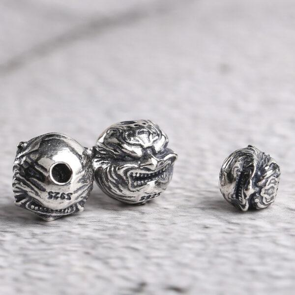 demon bead, spacer bead, s925 sterling silver, silver bead, oxidized silver bead - Image 5