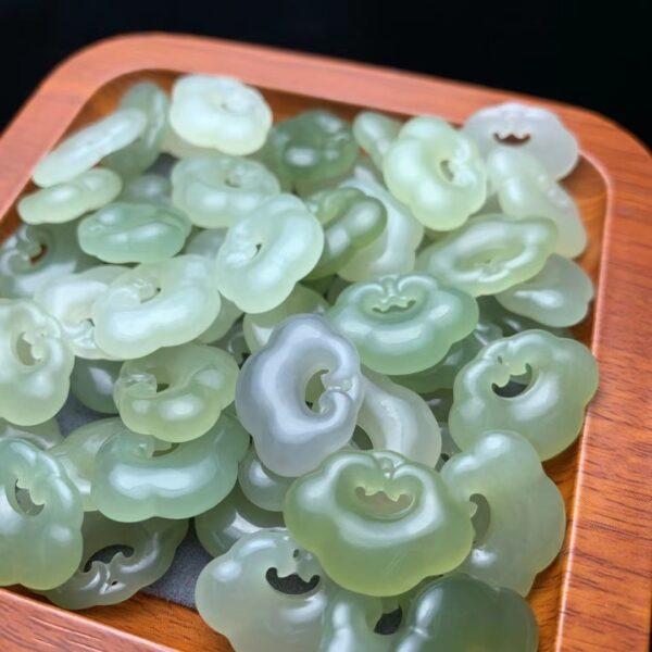 nephrite charm, ruyi charm, jade bead, green bead, high quality bead, genuine bead, natural bead - Image 5