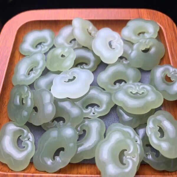 nephrite charm, ruyi charm, jade bead, green bead, high quality bead, genuine bead, natural bead - Image 5
