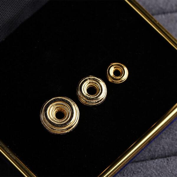 rondelle bead, line pattern bead, spacer bead, s925 sterling silver, golden bead, gild bead - Image 5