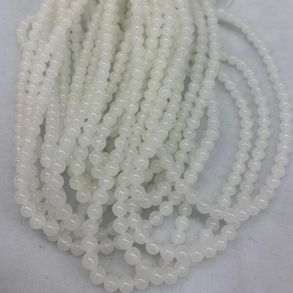 nephrite bead, round bead, whole strand bead, white bead, jade bead, high quality bead, genuine bead, natural bead - Image 5