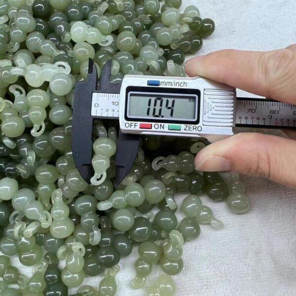 nephrite charm, gourd charm, jade bead, green bead, high quality bead, genuine bead, natural bead - Image 5