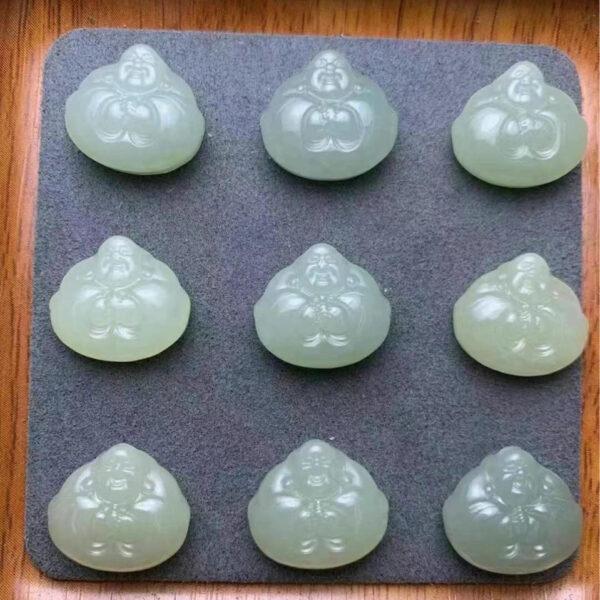 nephrite charm, Maitreya Buddha charm, jade bead, green bead, high quality bead, genuine bead, natural bead - Image 5