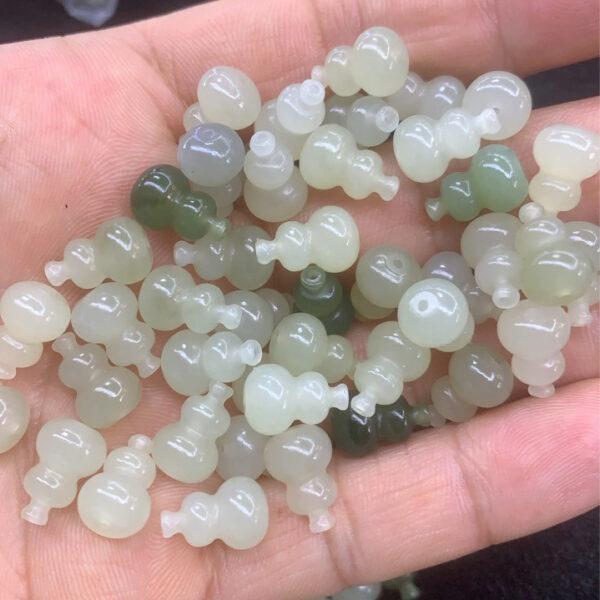 nephrite bead, gourd bead, jade bead, green bead, high quality bead, genuine bead, natural bead - Image 5