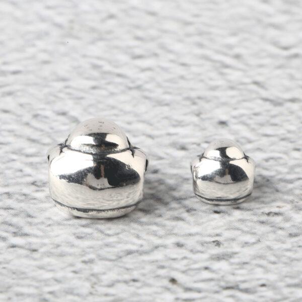 Buddha bead, spacer bead, s925 sterling silver, silver bead, oxidized silver bead - Image 5