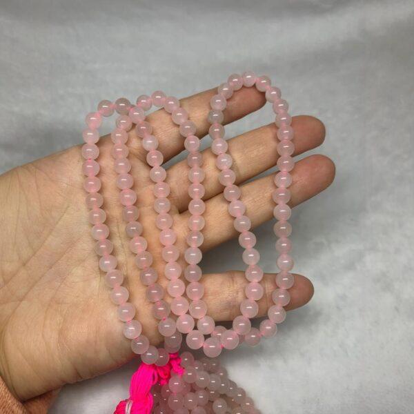 nephrite bead, round bead, whole strand bead, pink bead, clear bead, jade bead, high quality bead, genuine bead, natural bead - Image 5