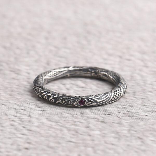 Ring bead, flower pattern bead, spacer bead, jump ring, s925 sterling silver, silver bead, oxidized silver bead - Image 6