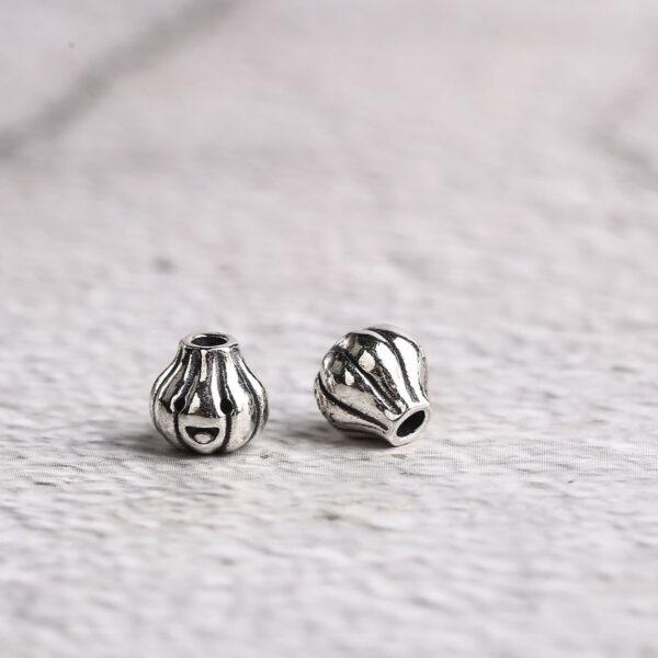 garlic bead, spacer bead, s925 sterling silver, silver bead, oxidized silver bead - Image 6