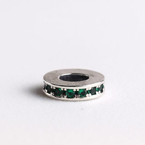 gasket bead, colorful zircon bead, spacer bead, s925 sterling silver, silver bead, oxidized silver bead - Image 7
