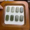 nephrite charm, simple rectangle charm, jade charm, green bead, high quality bead, genuine bead, natural bead