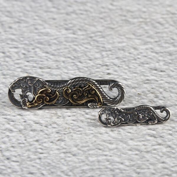 Tiger bead, Auspicious Beast, spacer bead, s925 sterling silver, silver bead, silver charm, oxidized silver bead