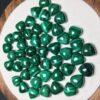 malachite bead, heart bead, green bead, clear bead, ring gemstone, pendant gemstone