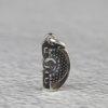 dragon & phoenix charm, semicircular charm, retro charm, s925 sterling silver, silver bead, silver charm, oxidized silver bead