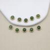 bezel bead, round bead, nephrite bead, green bead, sterling silver bead, gild bead, golden bead