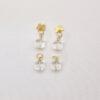 clear quartz charm, pumpkin charm, butterfly charm, white charm, clear charm, sterling silver charm, gild bead, golden charm