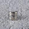 feather bead, ring bead, spacer bead, s925 sterling silver, silver bead, oxidized silver bead