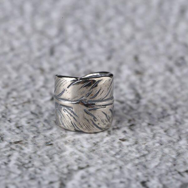 feather bead, ring bead, spacer bead, s925 sterling silver, silver bead, oxidized silver bead