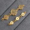 flower pattern chain, golden chain, s925 sterling silver, silver findings, golden bead, gild bead