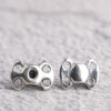 bow bead, butterfly bead, hollow bead, spacer bead, s925 sterling silver, silver bead, oxidized silver bead