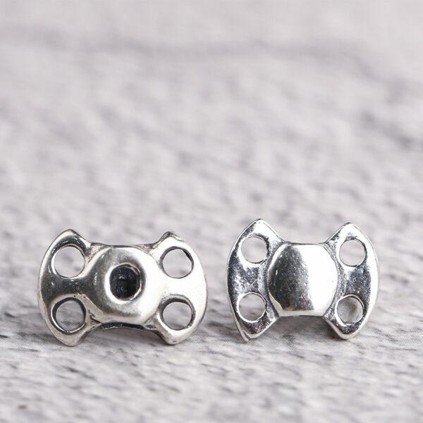 bow bead, butterfly bead, hollow bead, spacer bead, s925 sterling silver, silver bead, oxidized silver bead
