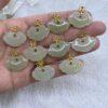 nephrite charm, cloud charm, ruyi charm, jade charm, green bead, high quality bead, genuine bead, natural bead