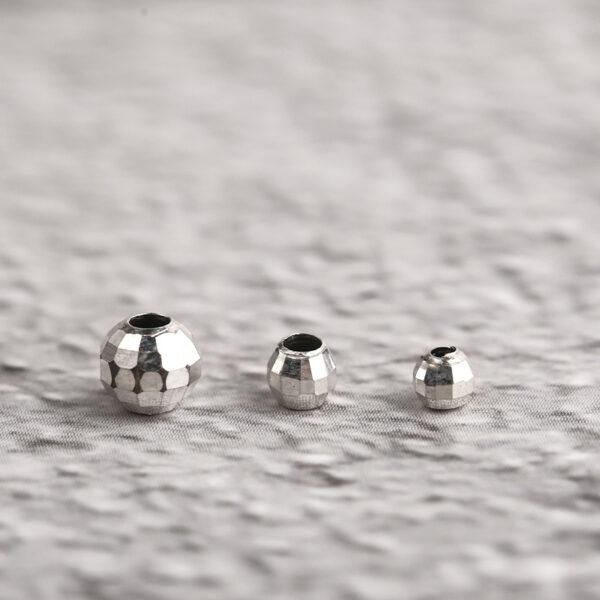 laser bead, simple bead, spacer bead, s925 sterling silver, silver bead, bright silver bead
