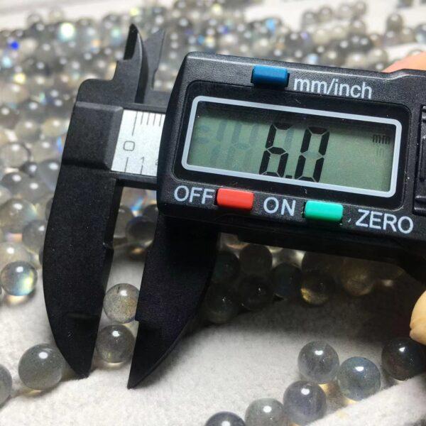 round bead, moonstone bead, gray bead, colorful light bead - Image 2