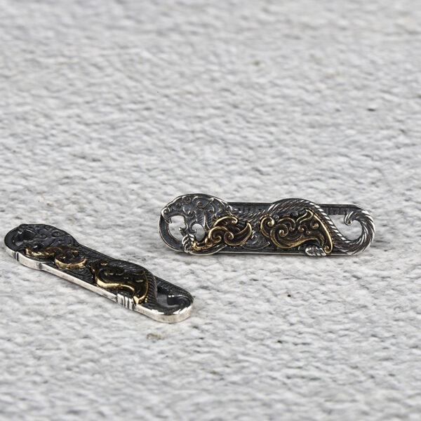 Tiger bead, Auspicious Beast, spacer bead, s925 sterling silver, silver bead, silver charm, oxidized silver bead - Image 2