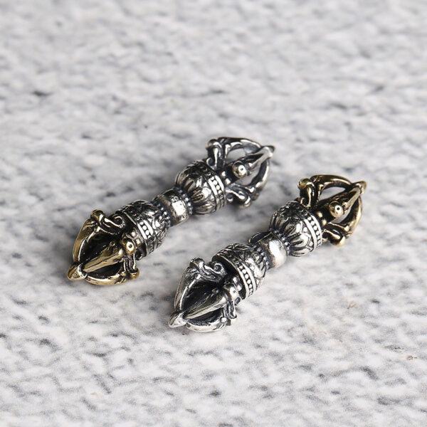 Vajra charm, hollow charm, retro charm, s925 sterling silver, silver charm, oxidized silver charm - Image 2