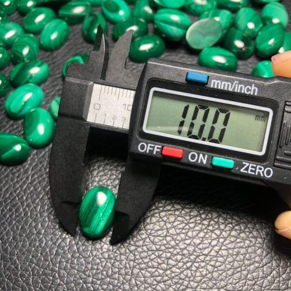 malachite bead, oval bead, green bead, ring gemstone, pendant gemstone - Image 2