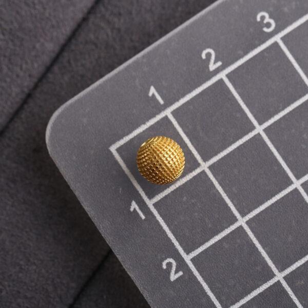 round bead, spots bead, spacer bead, s925 sterling silver, silver bead, golden bead, gild bead - Image 2