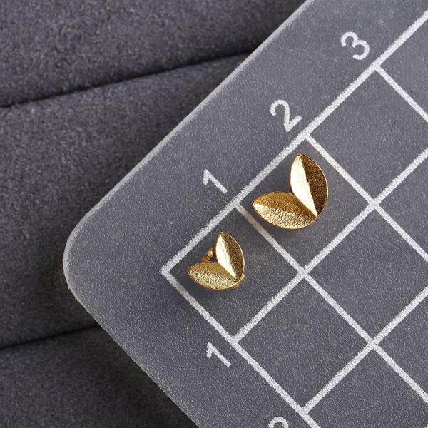 wheat ears bead, spacer bead, s925 sterling silver, silver bead, golden bead, gild bead - Image 2