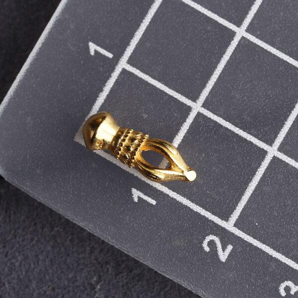 flower bead, hollow bead, vajra bead, buckle bead, spacer bead, s925 sterling silver, silver bead, golden bead, gild bead - Image 2
