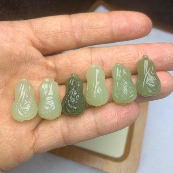 nephrite charm, Chinese cabbage charm, jade charm, green bead, high quality bead, genuine bead, natural bead - Image 2