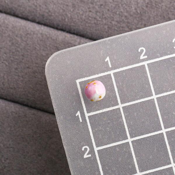 round bead, star bead, enamel bead, sterling silver bead, golden bead, gild bead - Image 2