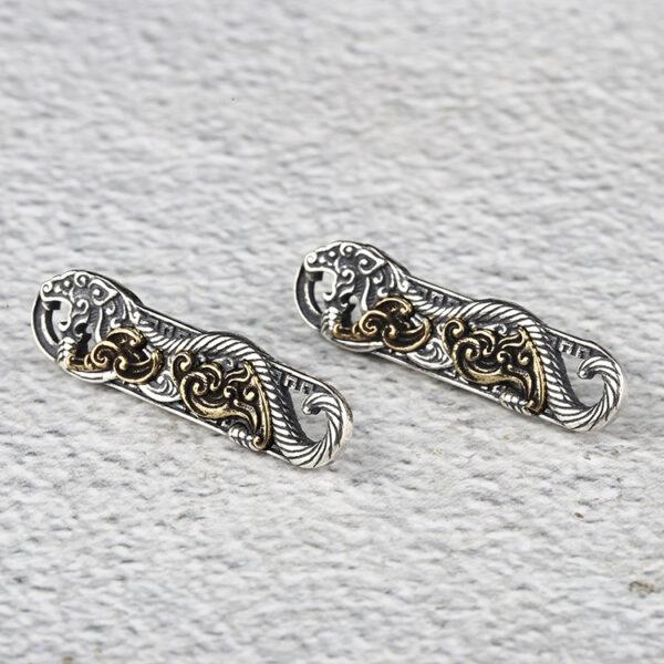Tiger bead, Auspicious Beast, spacer bead, s925 sterling silver, silver bead, silver charm, oxidized silver bead - Image 4