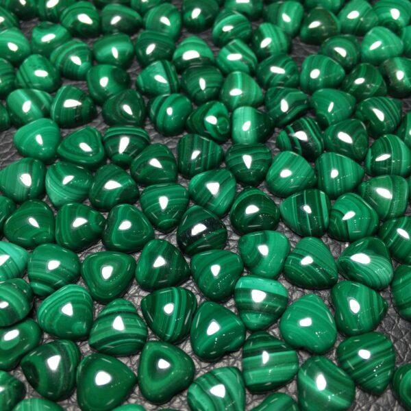 malachite bead, heart bead, green bead, ring gemstone, pendant gemstone - Image 3