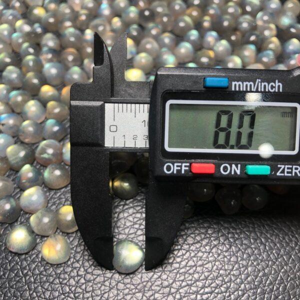 Labradorite bead, heart bead, gray bead, colorful bead, ring gemstone, pendant gemstone - Image 3