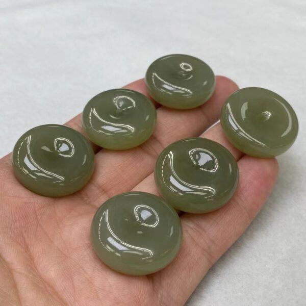 nephrite bead, rondelle bead, donut bead, jade bead, green bead, high quality bead, genuine bead, natural bead - Image 3