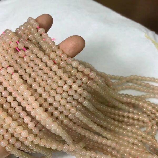 nephrite bead, round bead, whole strand bead, pink bead, jade bead, high quality bead, genuine bead, natural bead - Image 3