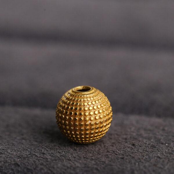 round bead, spots bead, spacer bead, s925 sterling silver, silver bead, golden bead, gild bead - Image 3