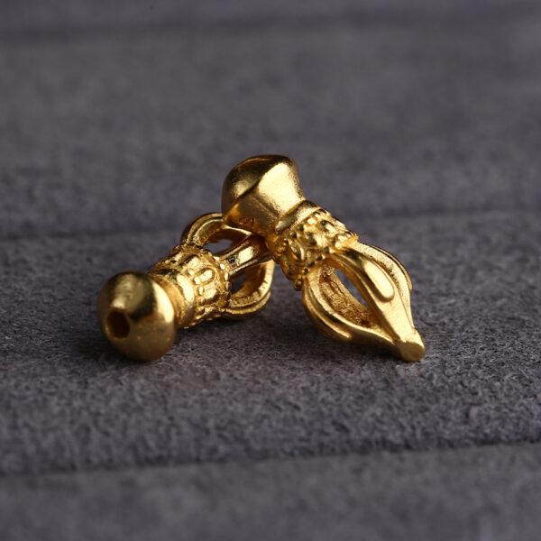 flower bead, hollow bead, vajra bead, buckle bead, spacer bead, s925 sterling silver, silver bead, golden bead, gild bead - Image 3